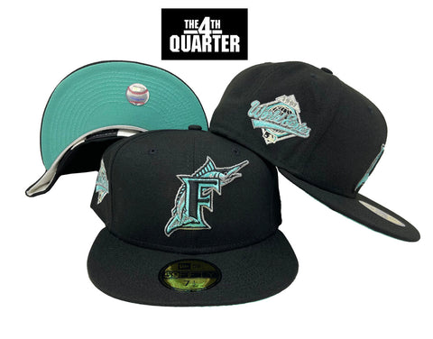 Florida Marlins Fitted New Era 59Fifty 1997 World Series Black Cap Hat Teal UV