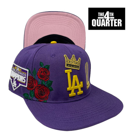Los Angeles Lakers Pro Standard Snapback Roses 2020 Champions Purple Cap Hat Pink UV