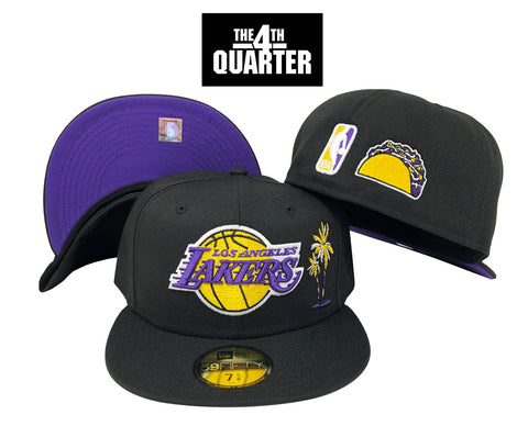 LA Lakers Hat 7 3/8 Purple Bandana New Era Paisley Cap Los Angeles