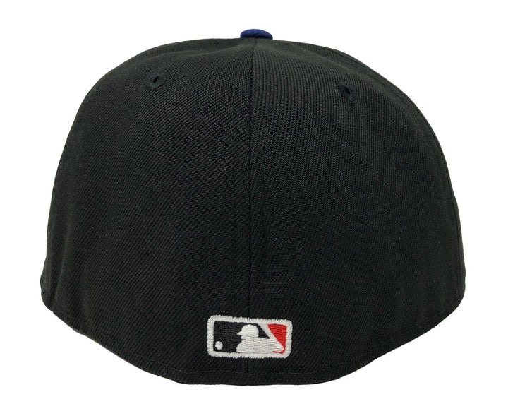 Los Angeles Dodgers Fitted New Era 59Fifty Wordmark LA Black Blue Cap Hat Grey UV - THE 4TH QUARTER