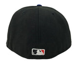 Los Angeles Dodgers Fitted New Era 59Fifty Wordmark LA Black Blue Cap Hat Grey UV