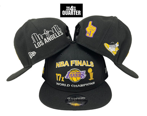 Los Angeles Lakers Snapback New Era 9Fifty NBA Finals 17X ICON Black Cap Hat
