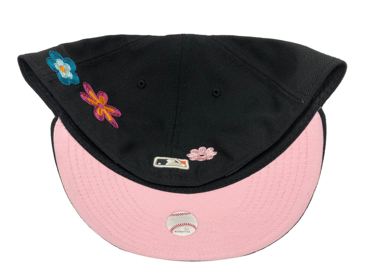 San Francisco Giants Fitted New Era 59Fifty Flower Power Black Hat Cap Pink UV - THE 4TH QUARTER