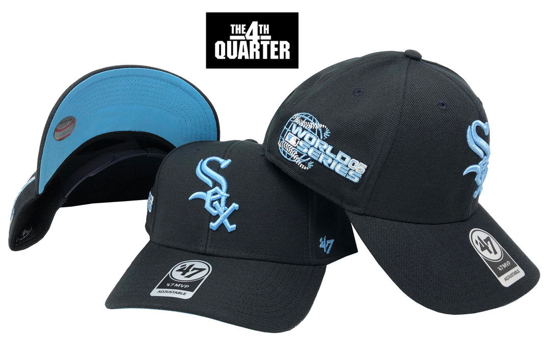 Chicago White Sox Snapback '47 Brand MVP 2005 World Series Adjustable Cap Hat Navy Sky UV - THE 4TH QUARTER