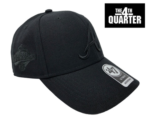 Atlanta Braves Snapback '47 Brand MVP 1976 World Series Adjustable Cap Hat Black on Black