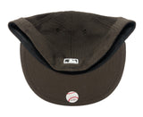 Toronto Blue Jays Fitted New Era 59Fifty New White Logo Cap Hat Brown