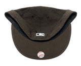 Washington Nationals Fitted New Era 59Fifty White Logo Cap Hat Brown