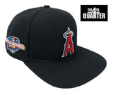 Anaheim Angels Pro Standard Snapback 2002 WS Black Cap Hat Pink UV