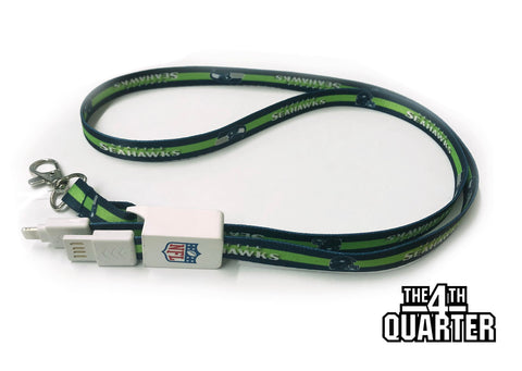 Seattle Seahawks Charging Cable Lanyard