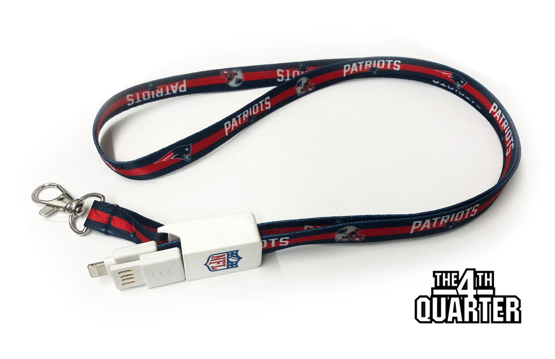 New England Patriots Charging Cable Lanyard - THE 4TH QUARTER