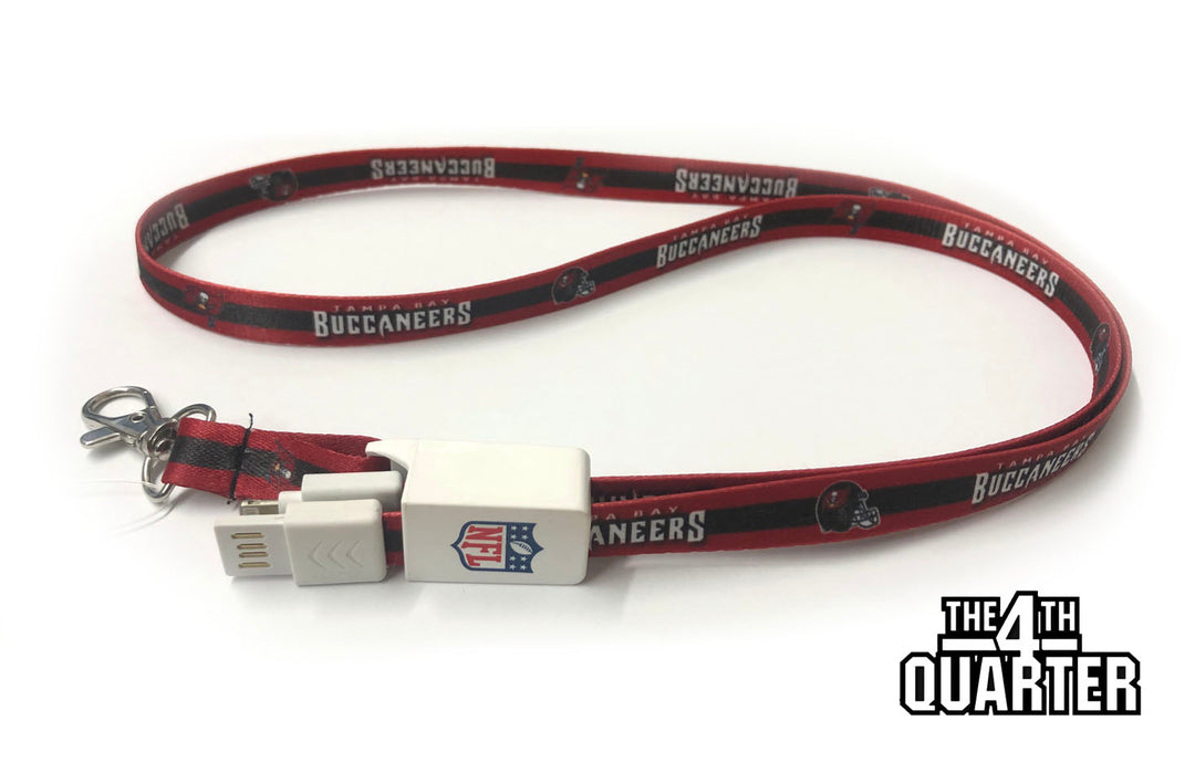 Tampa Bay Buccaneers Charging Cable Lanyard - THE 4TH QUARTER