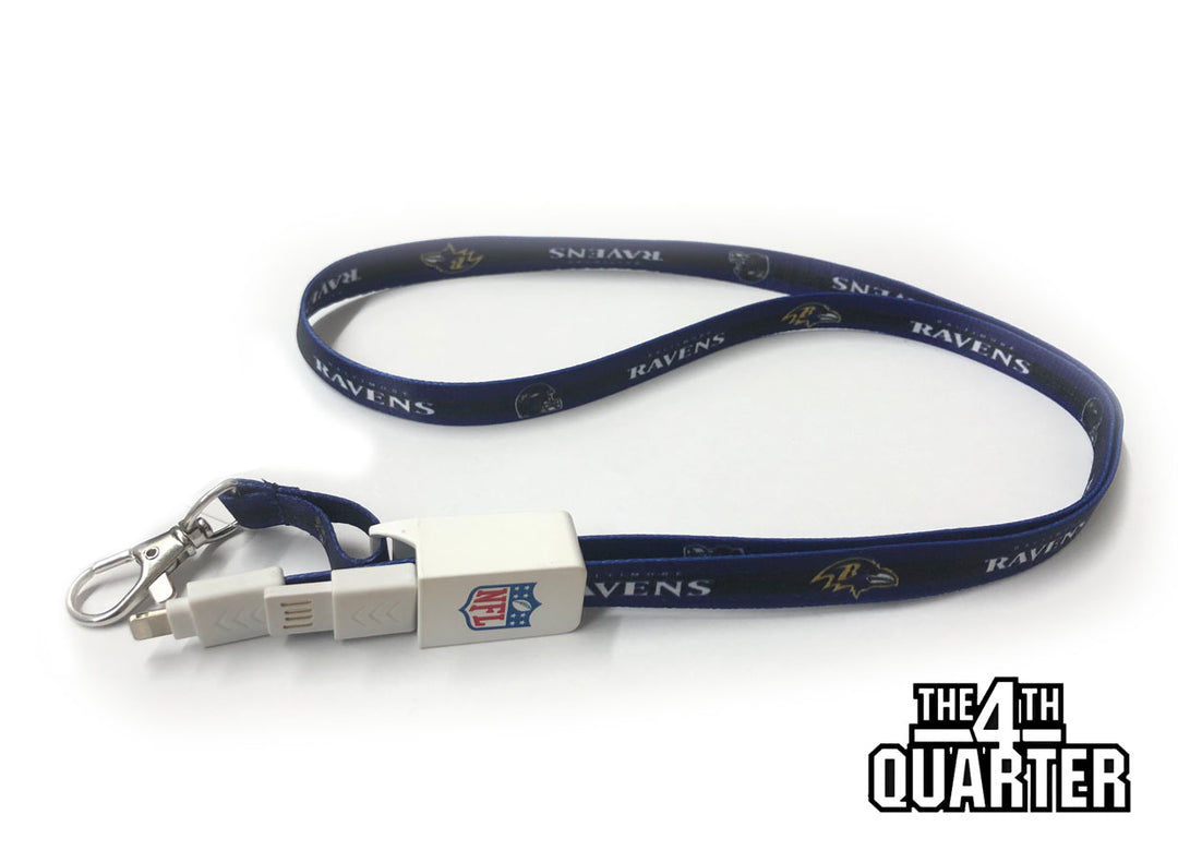 Baltimore Ravens Charging Cable Lanyard - THE 4TH QUARTER