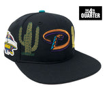 Arizona Diamondbacks Pro Standard Snapback 2001 WS Black Cap Hat Pink UV