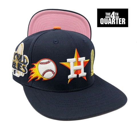 Houston Astros Pro Standard Snapback 2017 WS Trophy Navy Cap Hat Pink UV