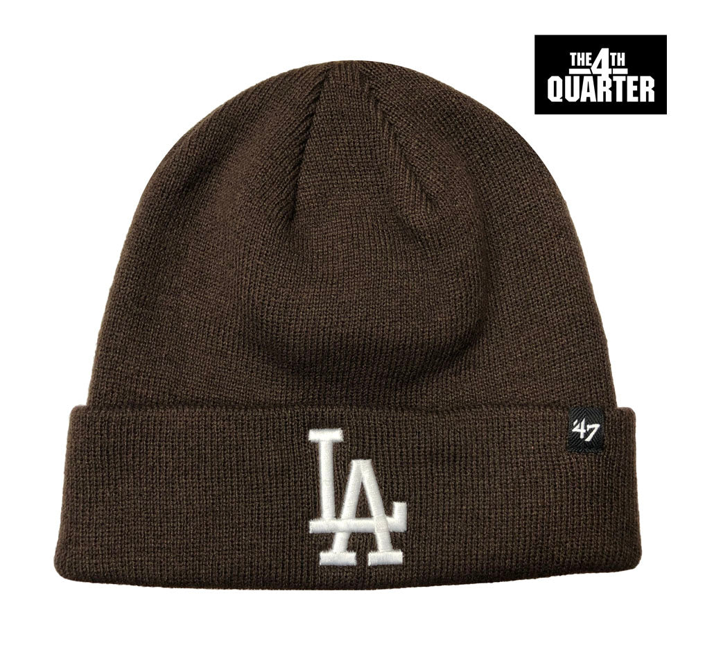 Los Angeles Dodgers Beanie Knit 47 Brand Fold Brown - THE 4TH QUARTER