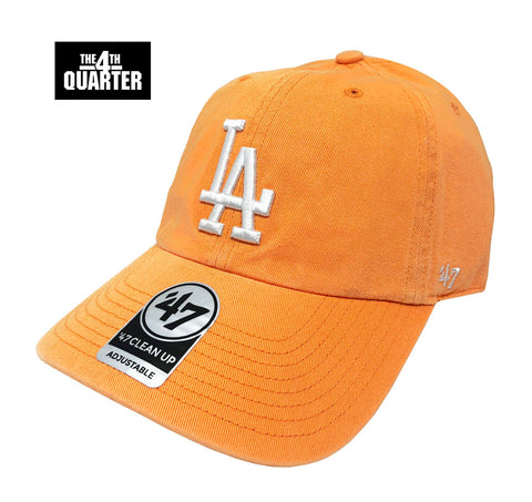 Los Angeles Dodgers Strapback '47 Brand Clean Up Mango Adjustable Cap Hat
