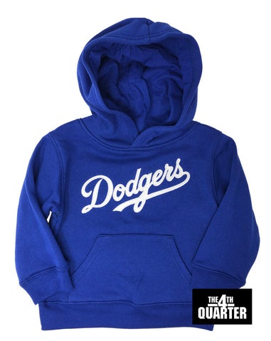Los Angeles Dodgers Kids (4-7) Wordmark Pullover Hoodie Sweatshirt Blue