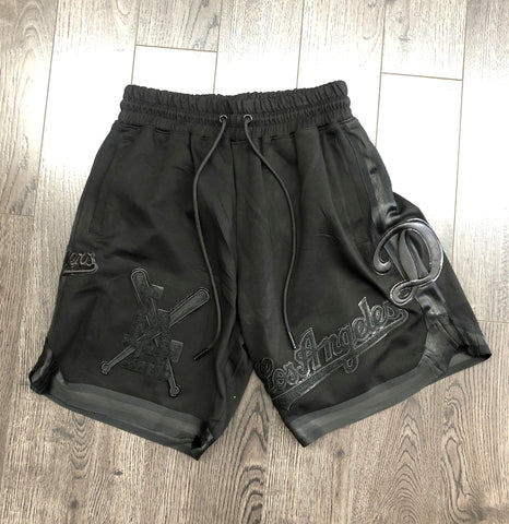 Los Angeles Dodgers Pro Standard Chenille Shorts Triple Black