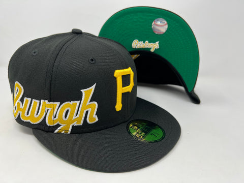 Pittsburgh Pirates Fitted New Era 59FIFTY Sidesplit Hat Cap Green UV