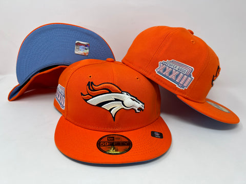 Denver Broncos Fitted New Era 59FIFTY Pop Sweat Hat Cap Sky UV