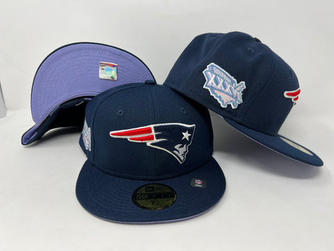 New England Patriots Fitted New Era 59FIFTY Pop Sweat Hat Cap Lavender UV