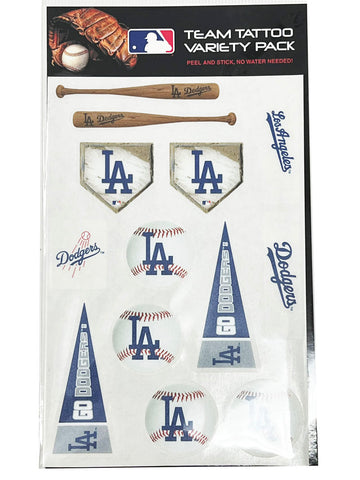 Los Angeles Dodgers Team Variety Tattoos Pack Sheet