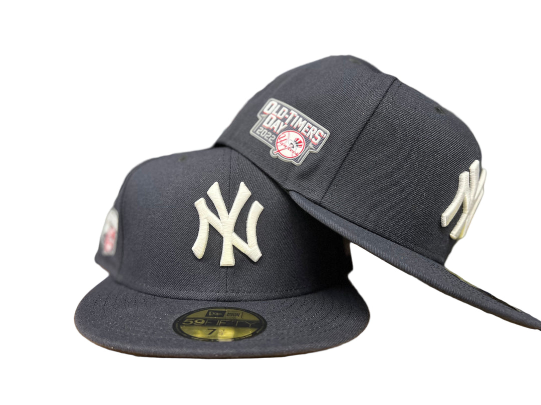 New York Yankees Fitted New Era 59FIFTY 2022 Old Timers' Day Navy Cap Hat Black UV - THE 4TH QUARTER
