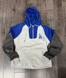 Los Angeles Dodgers Women's Sweatshirt Antigua Jackpot Pullover Hoodie Grey