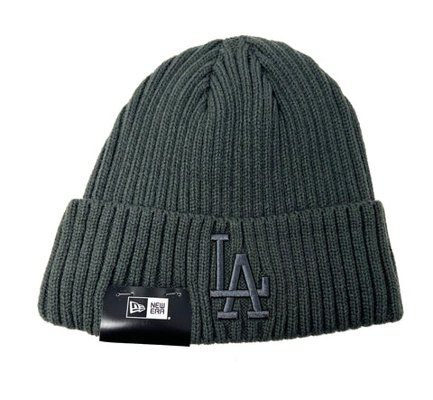 Los Angeles Dodgers Beanie New Era Core Classic Cuff Knit Hat Charcoal