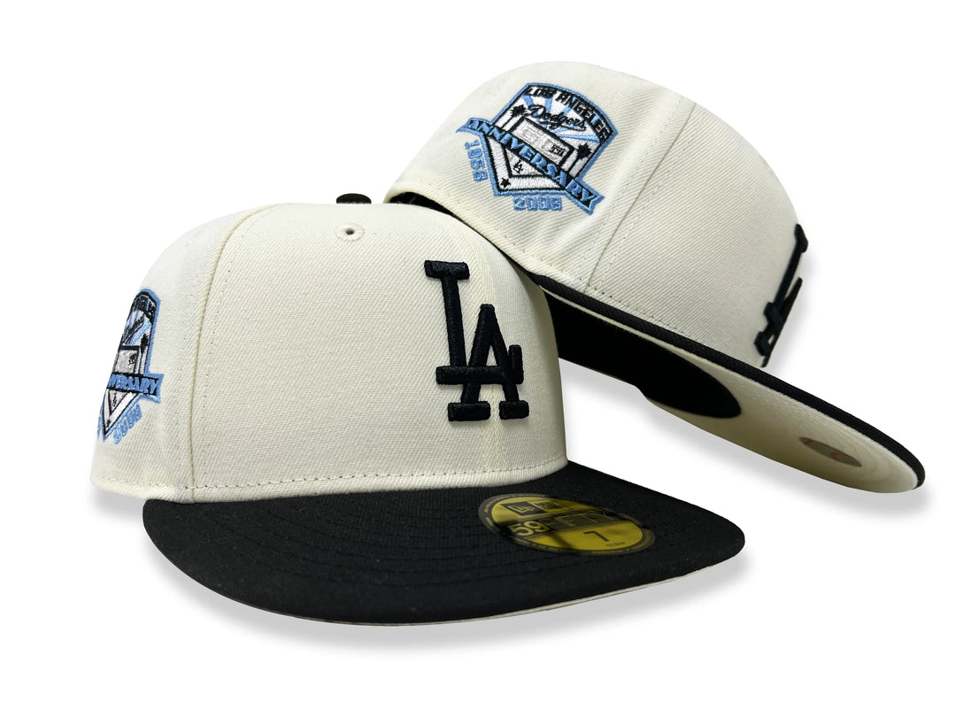 Dodgers Fitted New Era 59Fifty 50th Anniversary Chrome Black Hat Cap Chrome UV - THE 4TH QUARTER