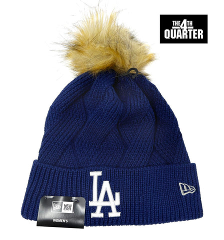 Los Angeles Dodgers Beanie New Era Womens Cuff Knit Hat Snowy Blue