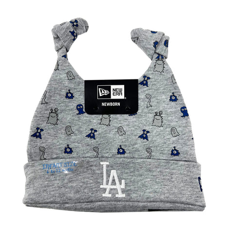 Los Angeles Dodgers Beanie New Era Cuff Knit Newborn Infant Grey Critter Baby Hat