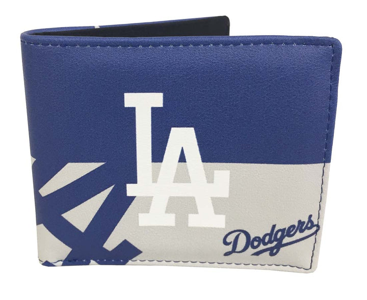 Los Angeles Dodgers Mens Color Block 2 Tone Bifold Wallet - THE 4TH QUARTER