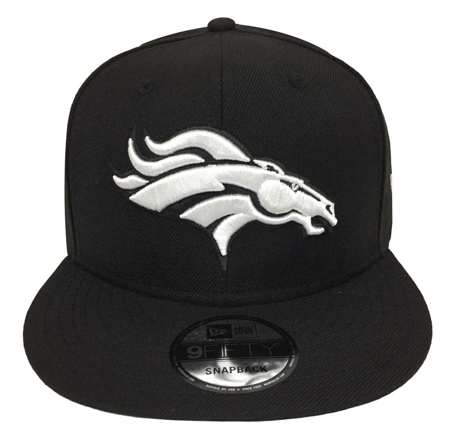 Denver Broncos Snapback New Era 9FIFTY Black White Hat Cap - THE 4TH QUARTER