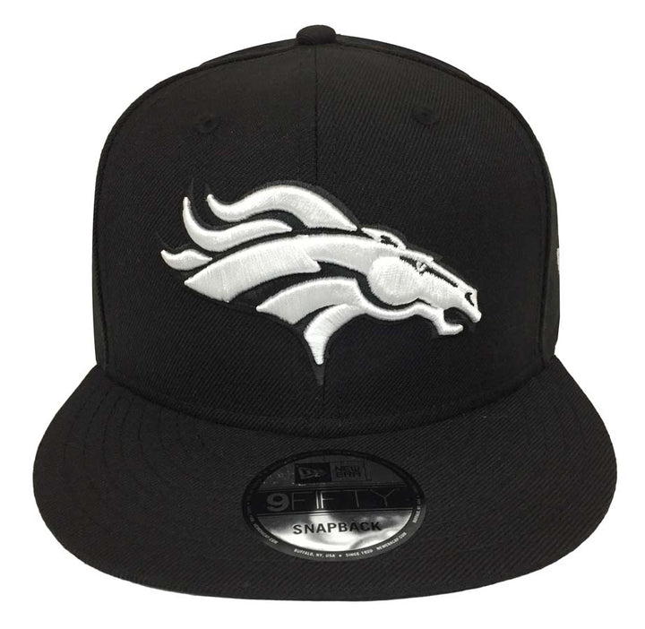Denver Broncos Snapback New Era 9FIFTY Black White Hat Cap - THE 4TH QUARTER
