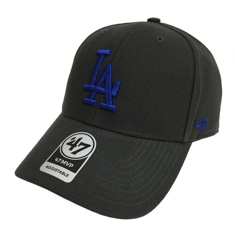 Los Angeles Dodgers Velcro '47 Brand MVP Adjustable Cap Hat Charcoal Grey