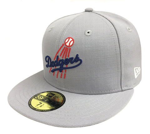 Los Angeles Dodgers Fitted New Era 59Fifty Fly Ball Grey Cap Hat