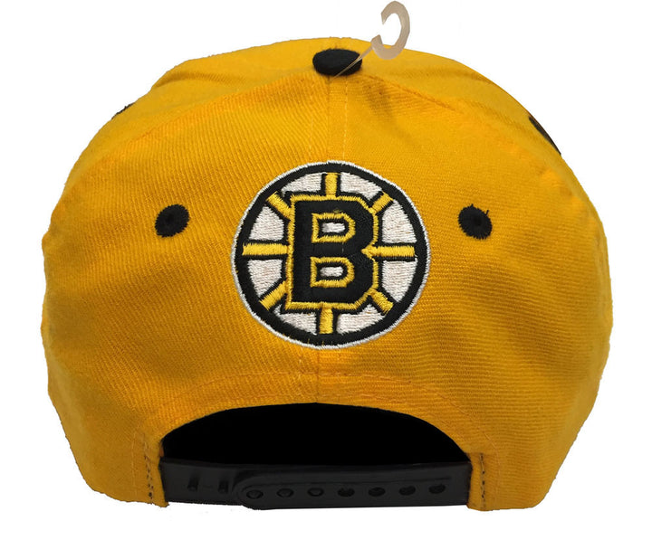 Boston Bruins Snapback Vintage Retro Cap Hat Yellow Black - THE 4TH QUARTER