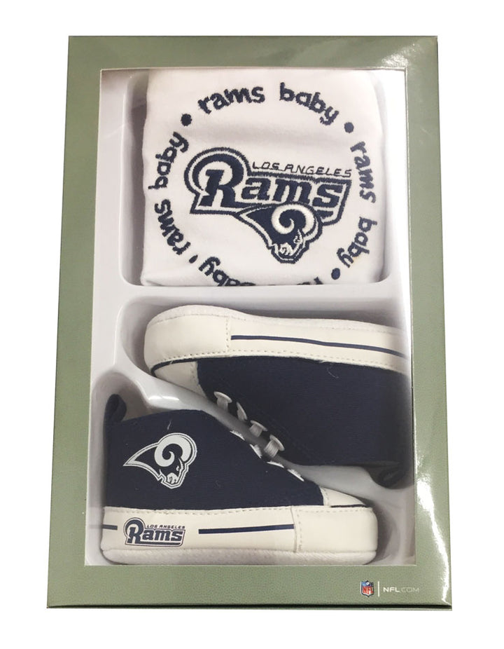 Los Angeles Rams Infant Baby (0-6 Months) Bib &amp; Pre-Walker 2-Piece Set - THE 4TH QUARTER