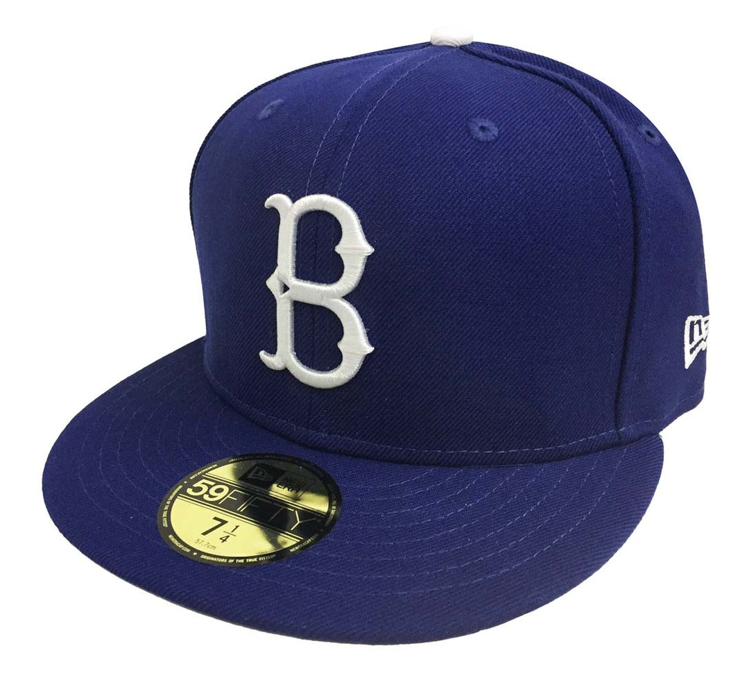 Brooklyn Dodgers Fitted New Era 59FIFTY Logo Cap Hat Blue GREY UV - THE 4TH QUARTER