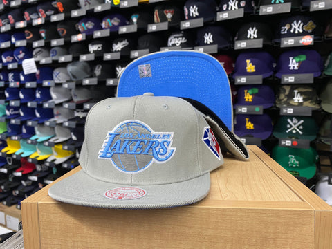Los Angeles Lakers Snapback Mitchell & Ness 75th Silver Snapback Grey Blue