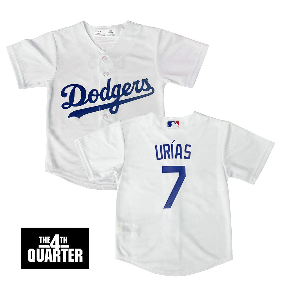 Los Angeles Dodgers Youth (8-20) Jersey #7 Julio Urias Outerstuff Replica Cool Base Jersey White - THE 4TH QUARTER