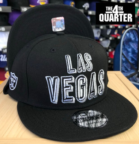 Las Vegas Raiders Snapback New Era 9Fifty Block Out Black Hat Cap