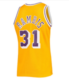 Los Angeles Lakers Mens Jersey Mitchell & Ness #31 Kurt Rambis Swingman Yellow