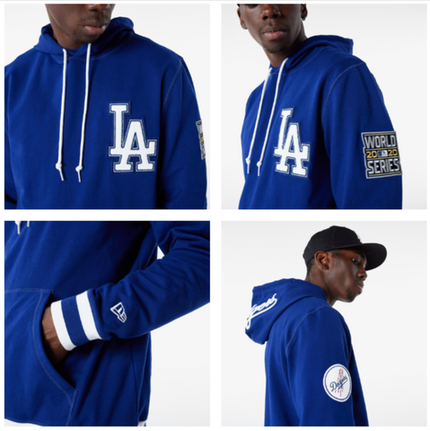 Los Angeles Dodgers Mens Sweatshirt New Era Elite Dark Royal Blue Hoodie