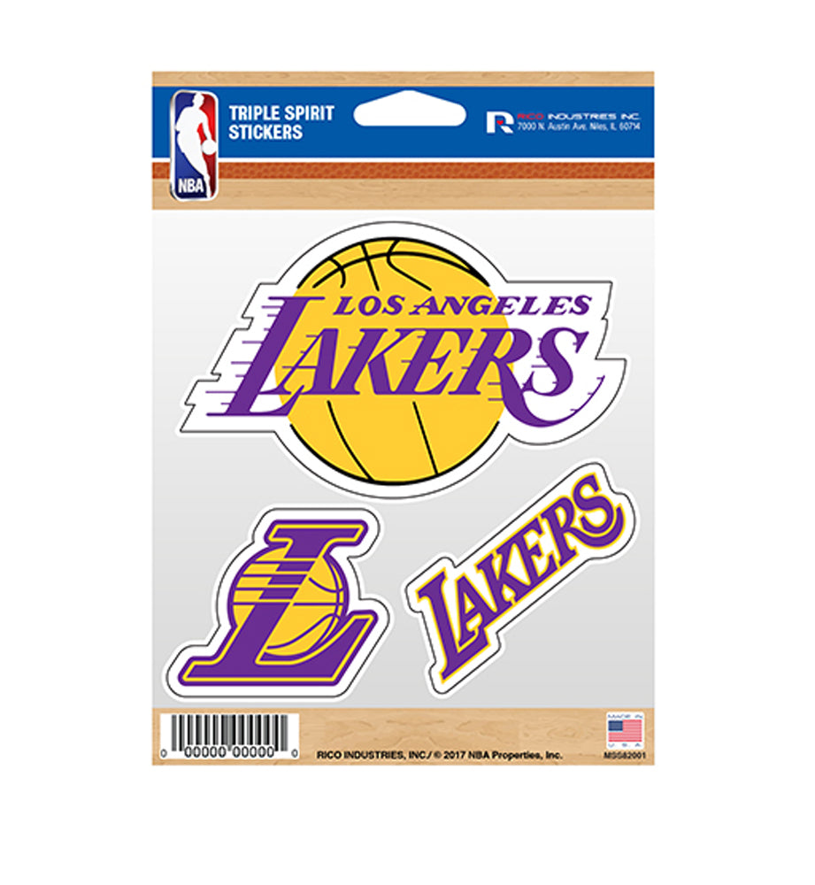 Leackers Sticker Los Angeles Lakers Sticker Triple Spirit Pack | THE 4TH QUARTER