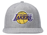 Los Angeles Lakers Snapback Style Strapback Mitchell & Ness Heather Cap Hat Purple UV