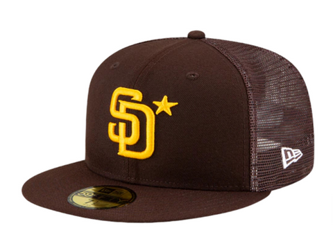 San Diego Padres Fitted New Era 59Fifty 2020 ASG Mesh Cap Hat Brown
