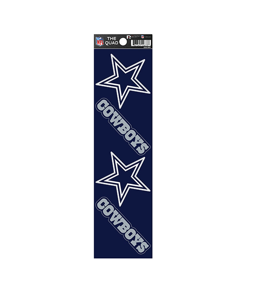 Dallas Cowboys The Quad 4-Pack Decal - THE 4TH QUARTER