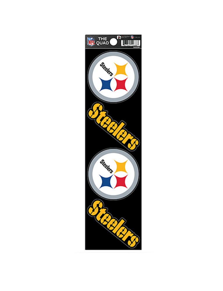 Pittsburgh Steelers The Quad 4-Pack Decal - THE 4TH QUARTER